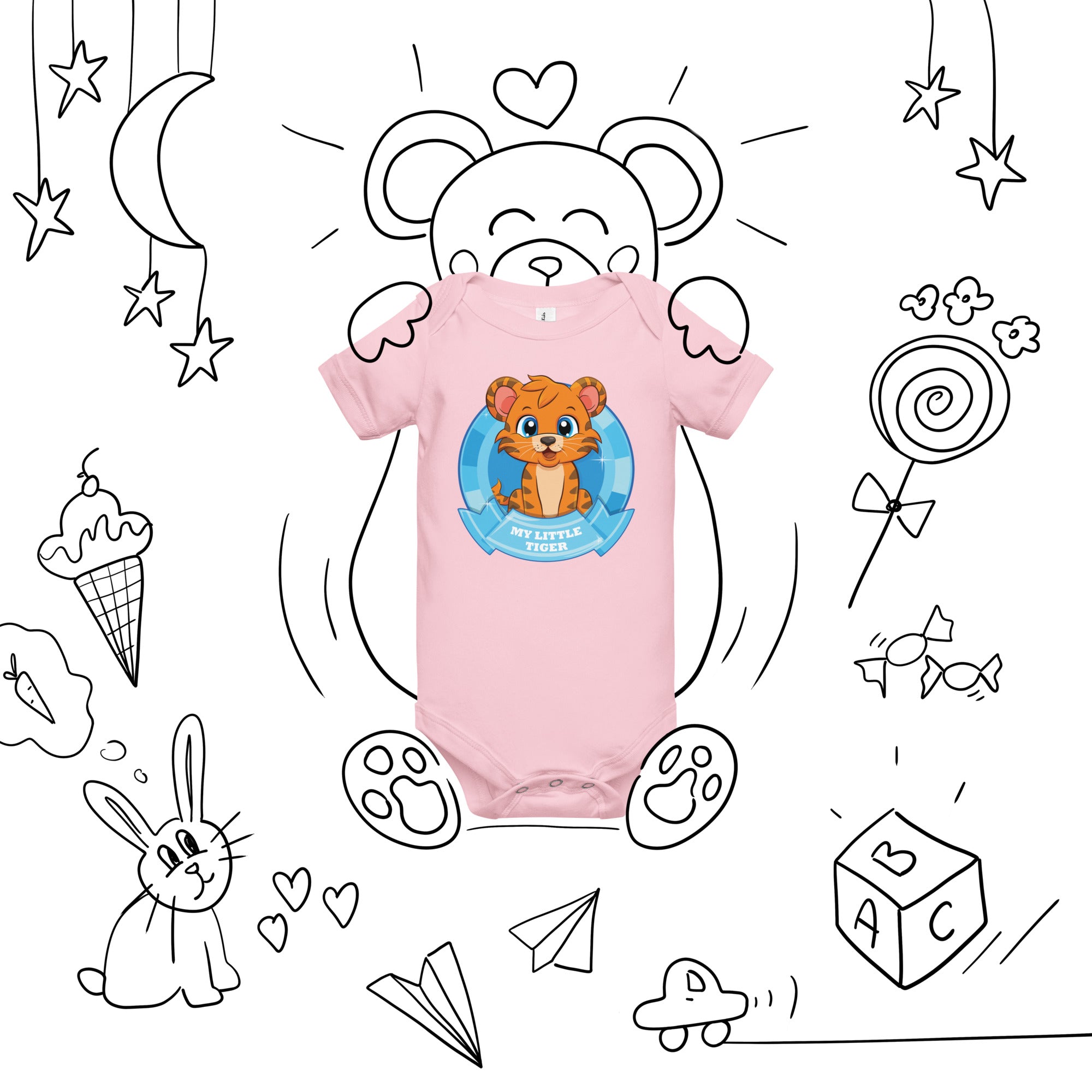 Mein kleiner Tiger Baby Kurzarm Einteiler
