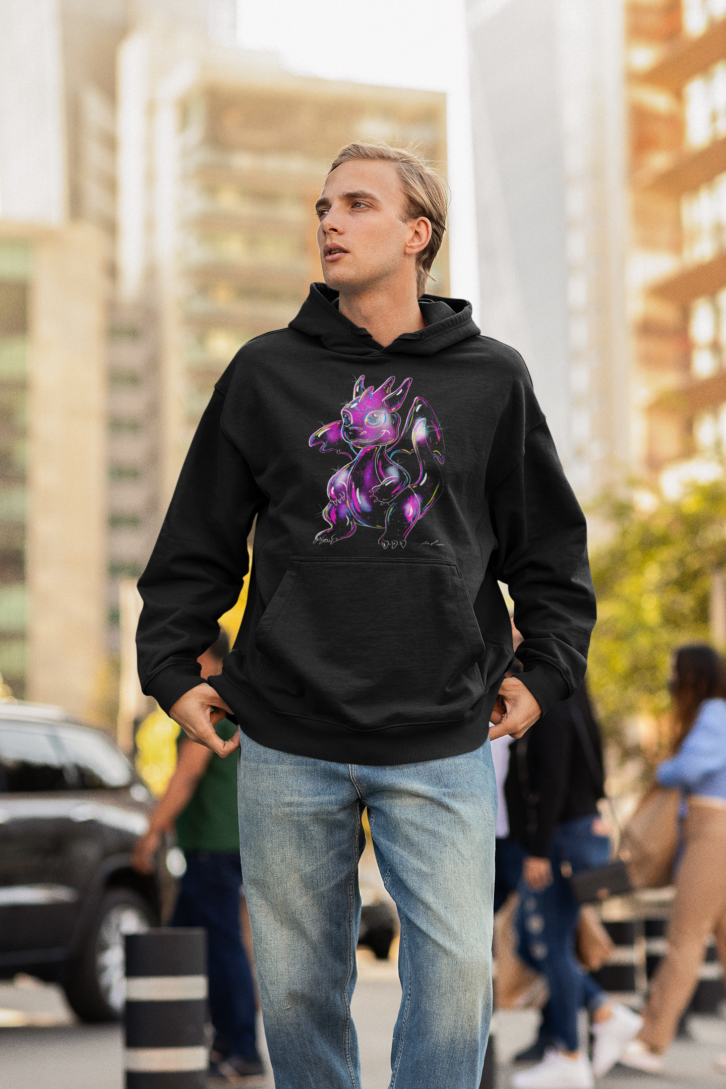 Oversized Hoodie Drache - D. A. Puncher Kollektion
