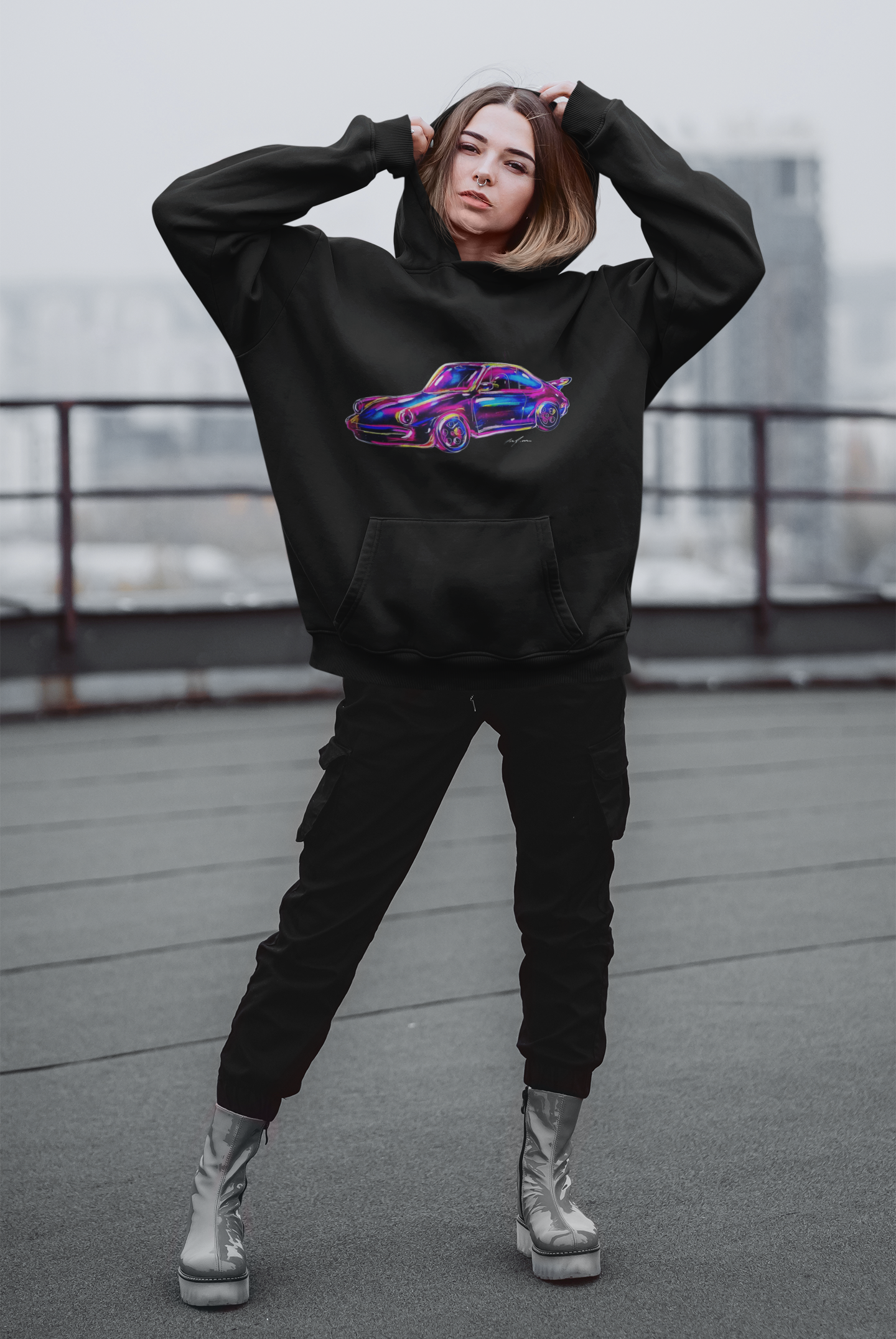 Oversized Hoodi Porsche - D. A.  Puncher Kollektion
